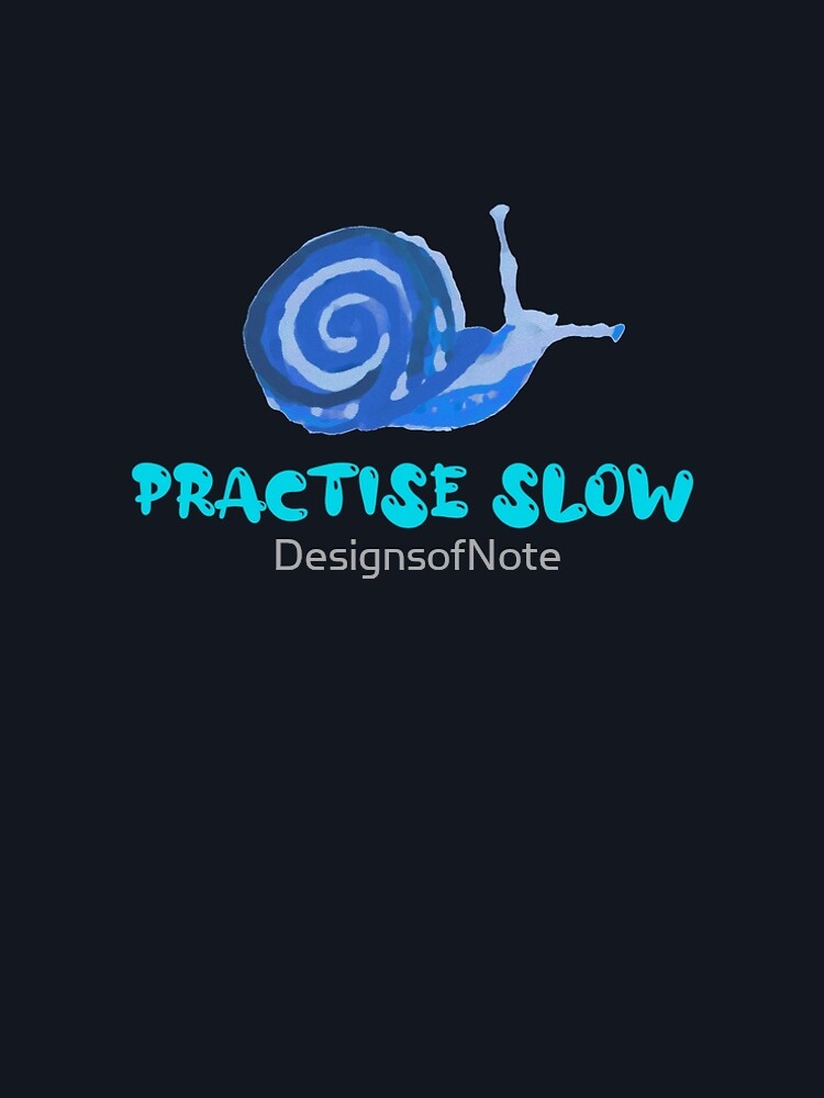 Thumbnail 5 of 5, A-Line Dress, Practise Slow Musical Snail (Blue) designed and sold by DesignsofNote.