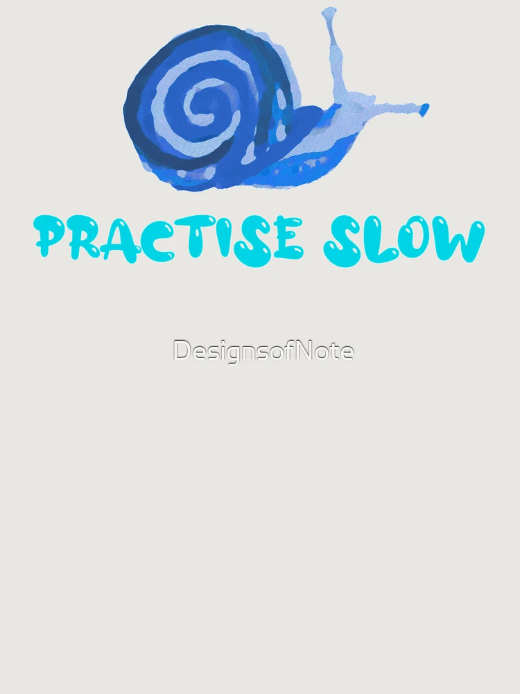 Thumbnail 6 of 6, Premium Oversized Sweatshirt, Practise Slow Musical Snail (Blue)  designed and sold by DesignsofNote.