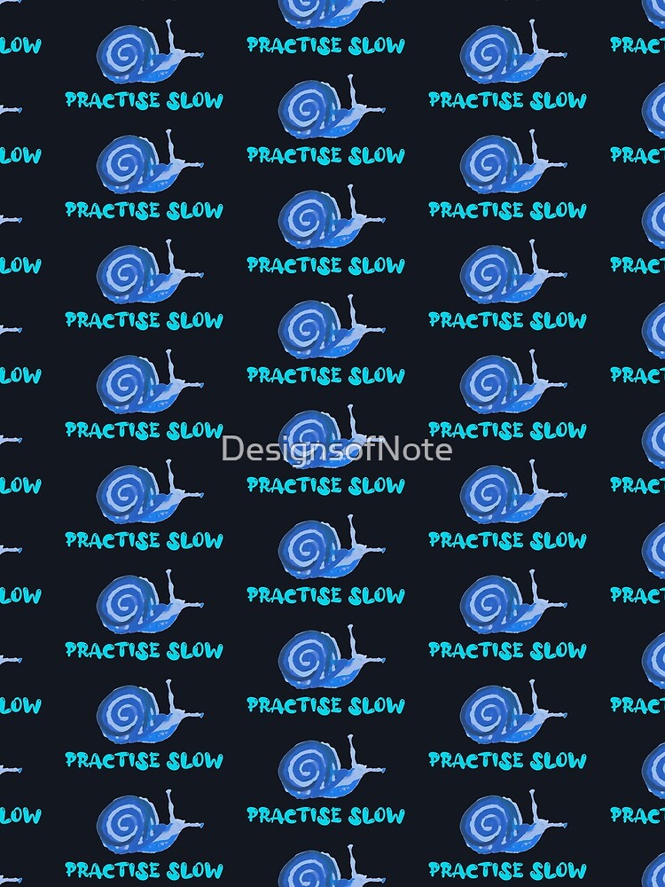 Thumbnail 3 of 3, Scarf, Practise Slow Musical Snail (Blue) designed and sold by DesignsofNote.
