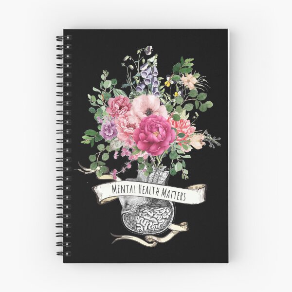 Item preview, Roses floral mental health matters brain psychology designed and sold by Collagedream.