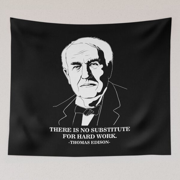 Item preview, Hard Work Famous Quote Thomas Edison design designed and sold by jakehughes2015.