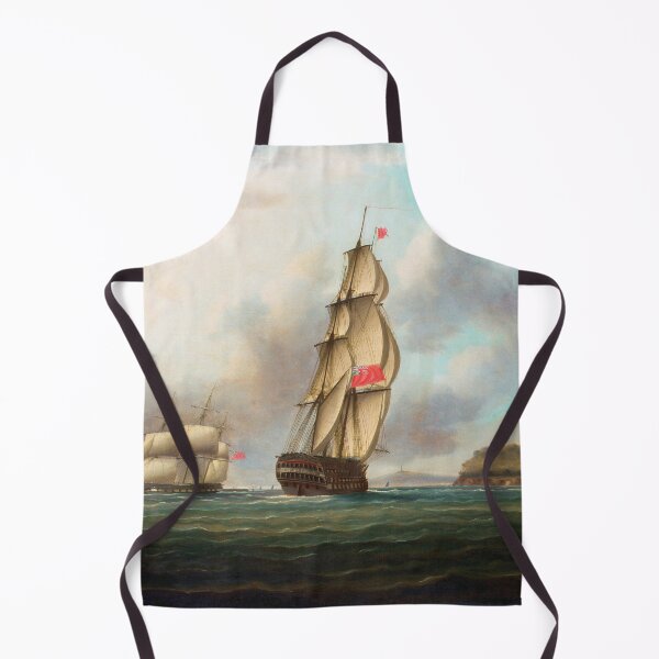 Item preview, A Large Ship Of The Line Heading Into Plymouth Sound - Thomas Buttersworth designed and sold by warishellstore.