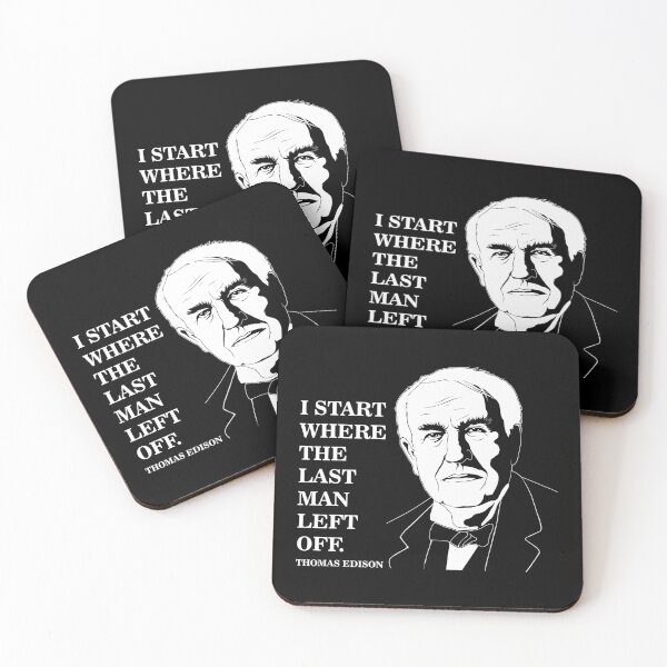 Item preview, Where I Start Motivational Thomas Edison Quote print designed and sold by jakehughes2015.