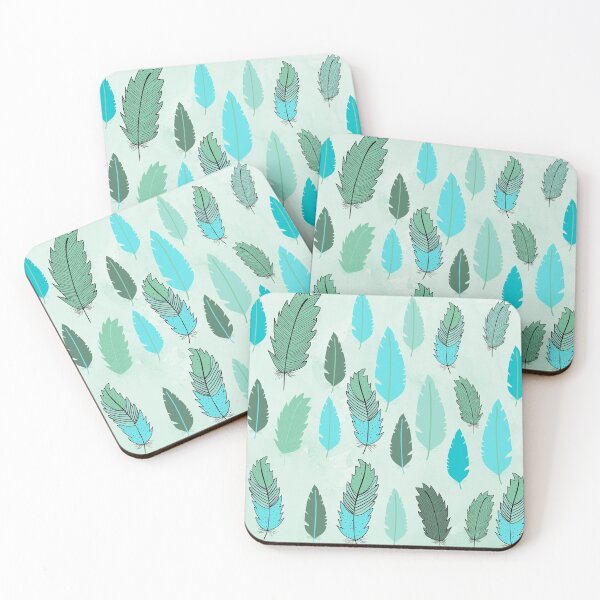 Item preview, Feather Pattern in Shades of Pastel blue designed and sold by Naturelisa.