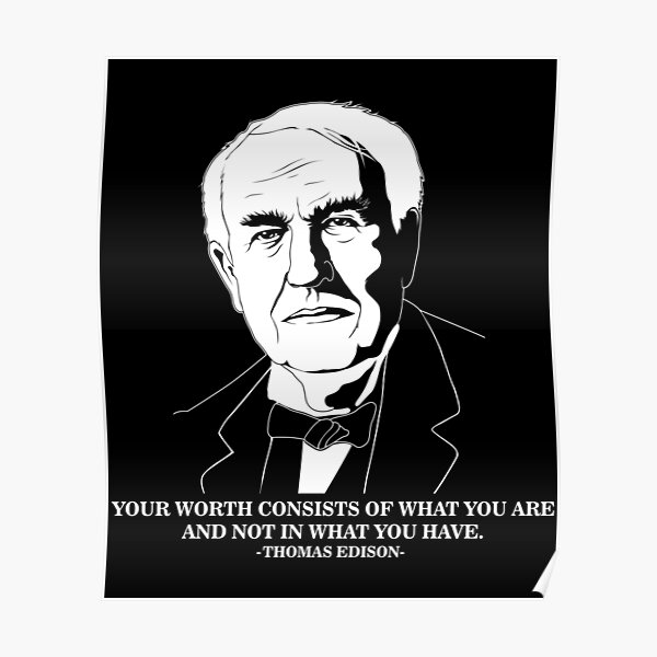 Thomas Edison Posters Redbubble