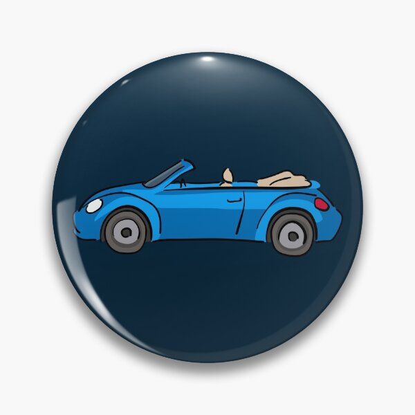 Item preview, Hand drawn blue cabriolet car designed and sold by EngineerGoC.