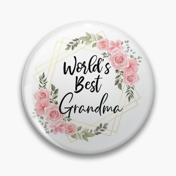 Item preview, World's Best Grandma Classic Pink Rose Frame designed and sold by kassiekewl.