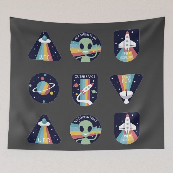 Item preview, UFO Stickers designed and sold by mischellero.