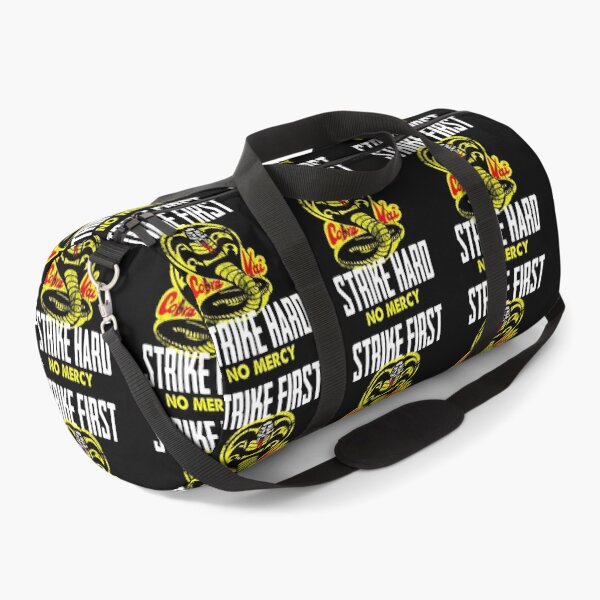 Cobra Kai Strike First Strike Hard No Mercy Vintage Duffle Bag