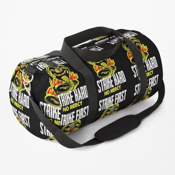 Cobra Kai Strike First Strike Hard No Mercy Vintage Duffle Bag