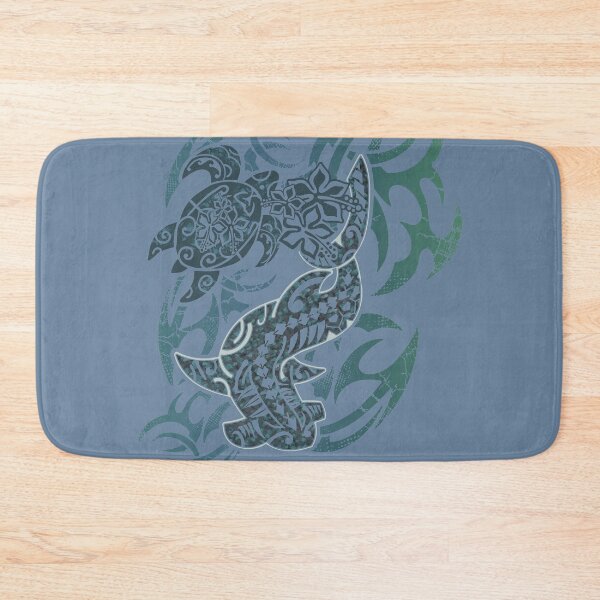 Item preview, Hawaiian Slate Tribal Hammerhead Shark And Turtle designed and sold by sunnthreads.