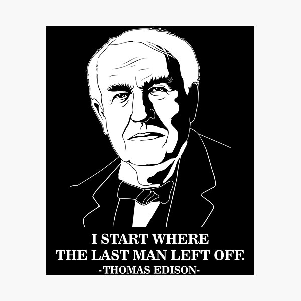 Item preview, Start Famous Inspirational Quote Thomas Edison product designed and sold by jakehughes2015.