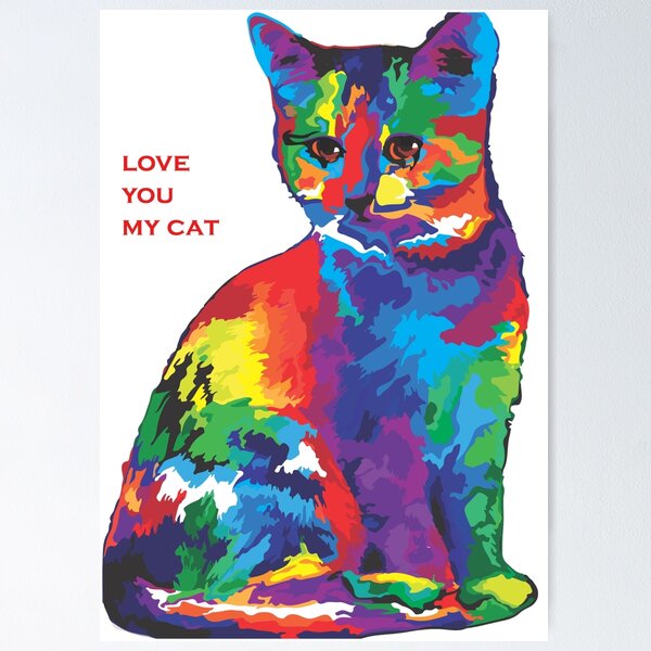 Item preview, I love my cat t-shirt for cats lovers designed and sold by AitElmMost.