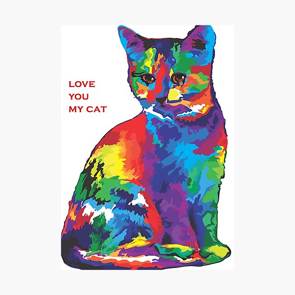 Item preview, I love my cat t-shirt for cats lovers designed and sold by AitElmMost.