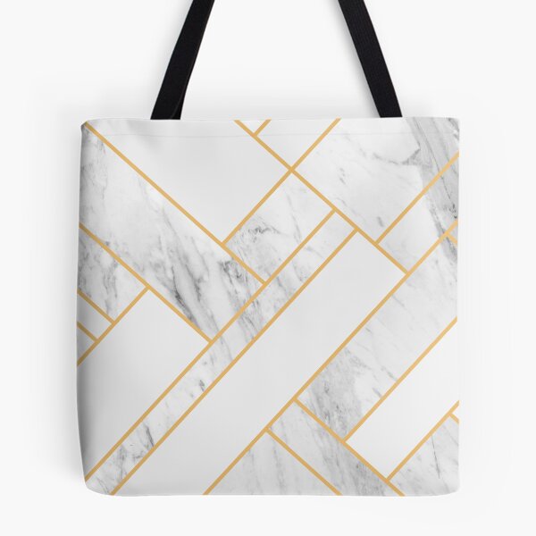 Item preview, White Marble Gold Geometric designed and sold by MA DESIGNS.
