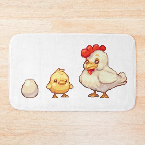 Item preview, Egg, chick and hen.  Chicken pixel art designed and sold by bdws.