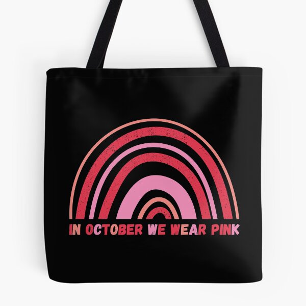 Item preview, In October We Wear Pink Breast Cancer Support Rainbow Baby designed and sold by kurokameart.