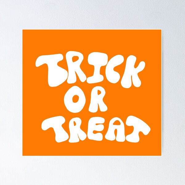 Item preview, Trick Or Treat Calligraphy- Orange & White designed and sold by Arthemeral.