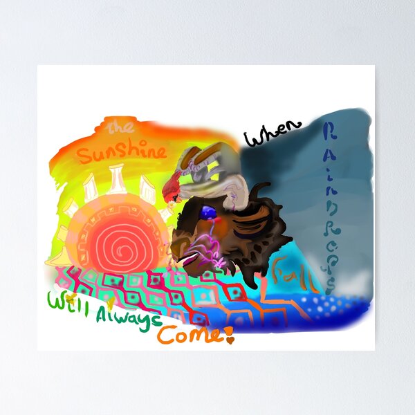 Item preview, "When raindrops sunshine will come" Vent art designed and sold by BenCreator.