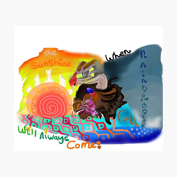 Item preview, "When raindrops sunshine will come" Vent art designed and sold by BenCreator.