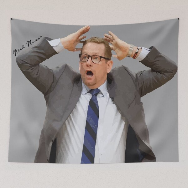 Item preview, Toronto Raptor's Nick Nurse in shock designed and sold by wendy4496.