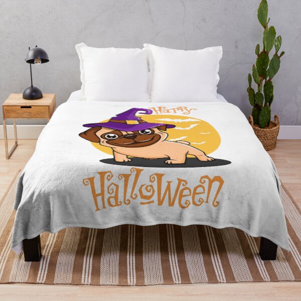 Item preview, Happy Halloween pug dressed up as a witch designed and sold by CBShirtStar.