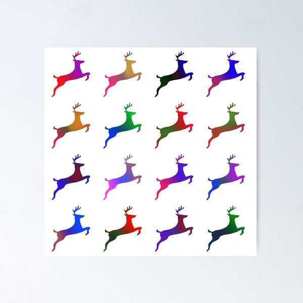 Item preview, Colourful reindeers designed and sold by cmphotographs.