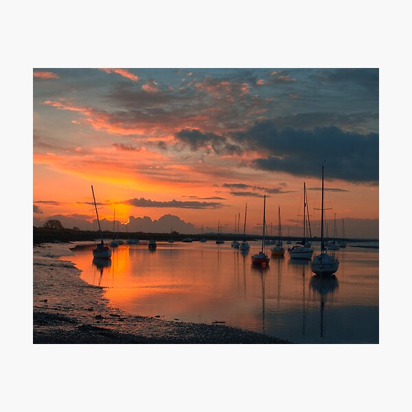 Item preview, Dramatic sunrise on the River Crouch designed and sold by asbennettadam.