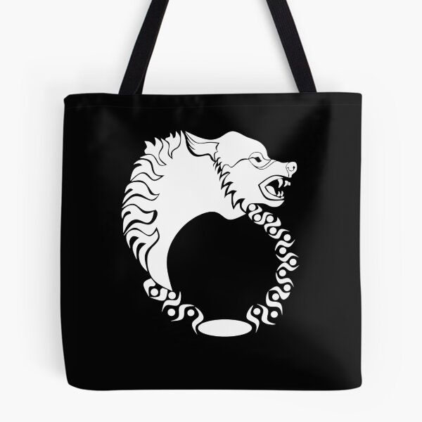 Item preview, Tribal White Wolf Head Silhouette Laurel designed and sold by grounds.