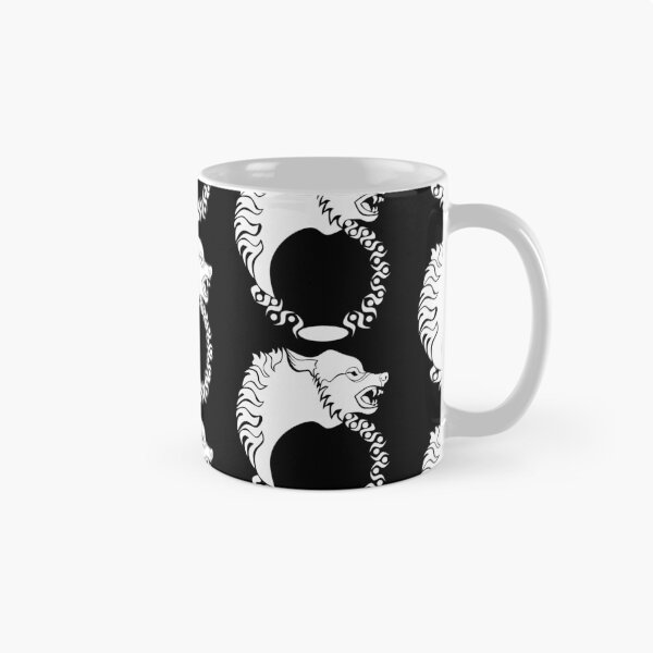 Item preview, Tribal White Wolf Head Silhouette Laurel designed and sold by grounds.
