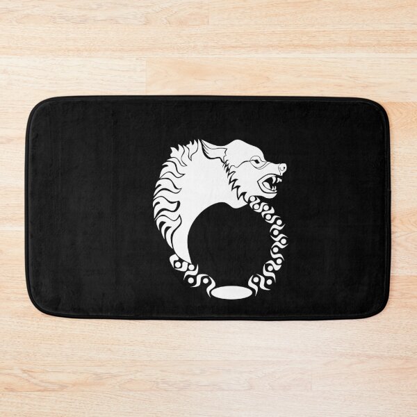 Item preview, Tribal White Wolf Head Silhouette Laurel designed and sold by grounds.