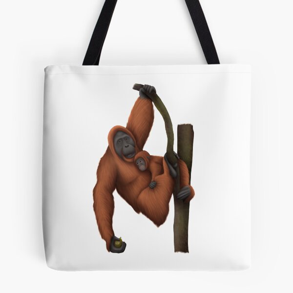 Item preview, Orangutan Mother and Child Climbing Tree designed and sold by troyanthonyart.