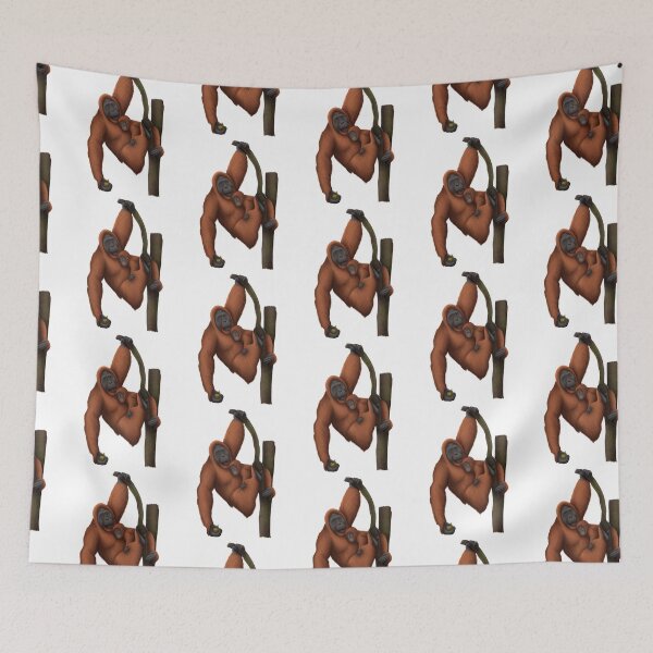Item preview, Orangutan Mother and Child Climbing Tree designed and sold by troyanthonyart.