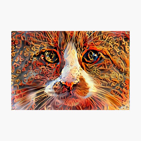 Item preview, Red Cat Face Art designed and sold by ZenCloak.