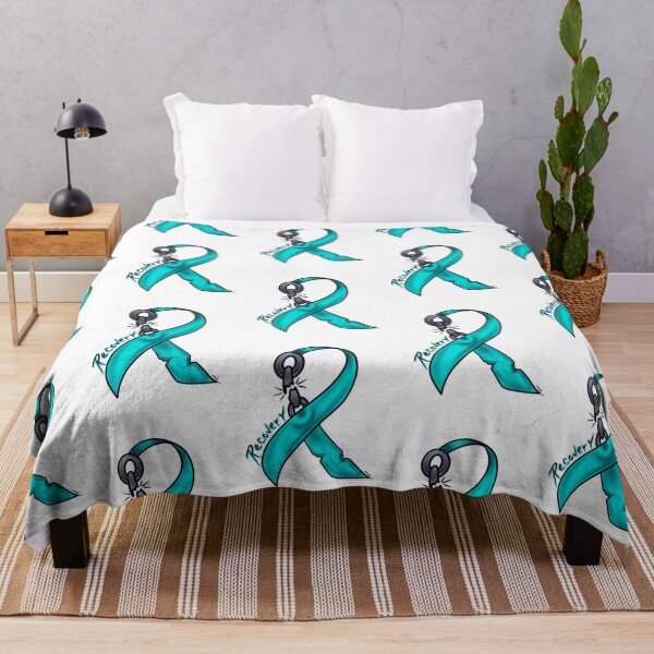 Item preview, Teal addiction recovery ribbon  designed and sold by Chillateez.