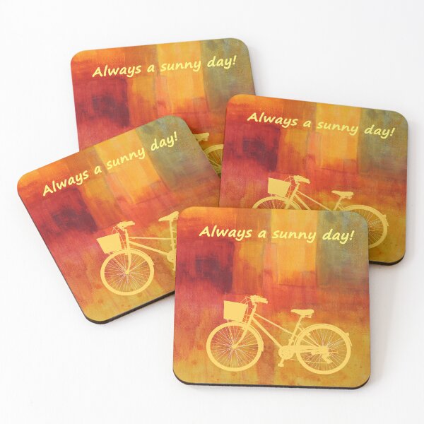 Item preview, Bicycle Silhouette Art Sunny Day Design designed and sold by NancyMerkle.