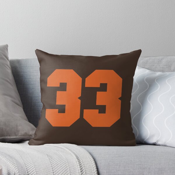 Item preview, 33 Number Cleveland Sports Thirty-Three Brown Jersey designed and sold by HelloFromAja.