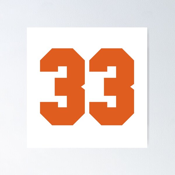 Item preview, 33 Number Cleveland Sports Thirty-Three Brown Jersey designed and sold by HelloFromAja.