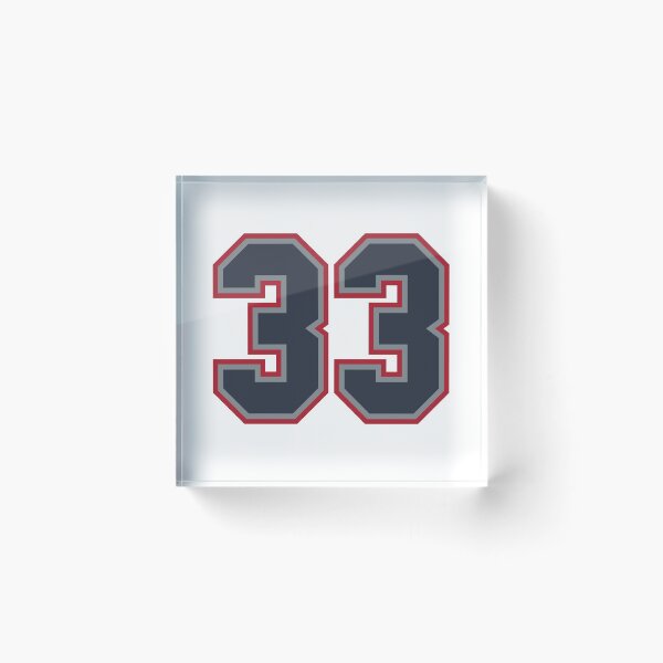 Item preview, 33 Navy Grey Red Sports Number Thirty-Three designed and sold by HelloFromAja.