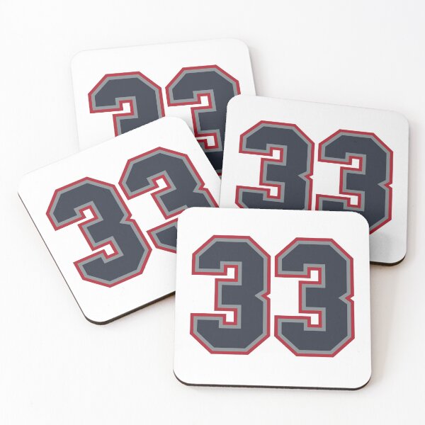 Item preview, 33 Navy Grey Red Sports Number Thirty-Three designed and sold by HelloFromAja.