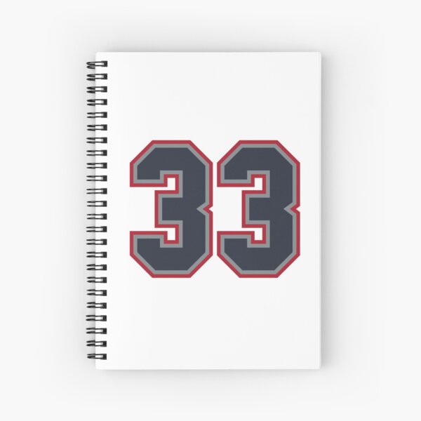 Item preview, 33 Navy Grey Red Sports Number Thirty-Three designed and sold by HelloFromAja.
