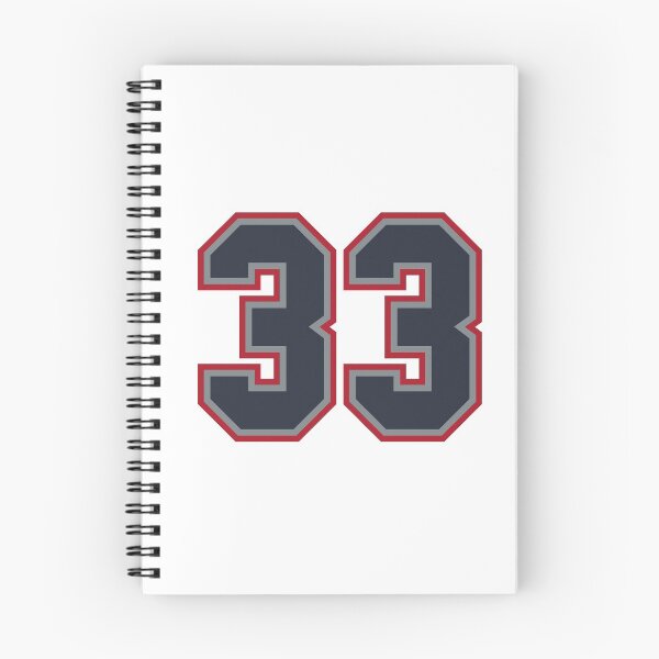 Item preview, 33 Navy Grey Red Sports Number Thirty-Three designed and sold by HelloFromAja.