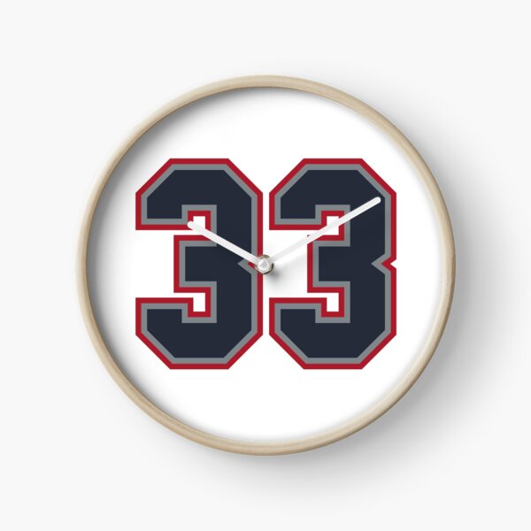 Item preview, 33 Navy Grey Red Sports Number Thirty-Three designed and sold by HelloFromAja.