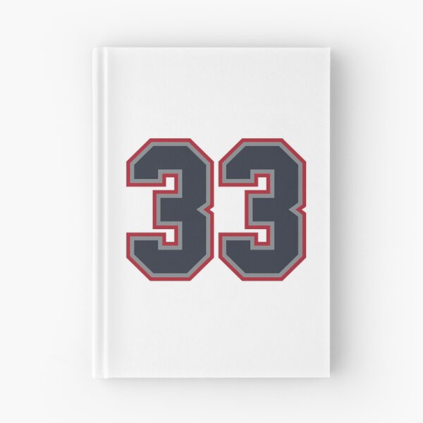 Item preview, 33 Navy Grey Red Sports Number Thirty-Three designed and sold by HelloFromAja.