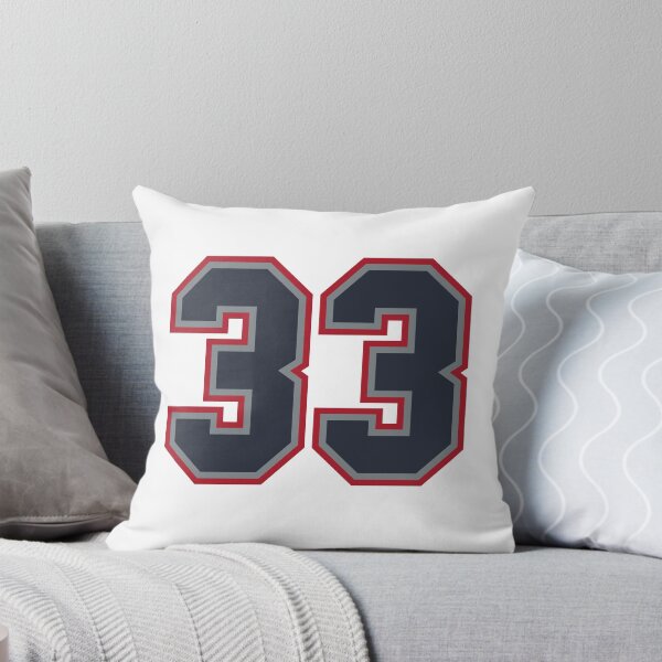Item preview, 33 Navy Grey Red Sports Number Thirty-Three designed and sold by HelloFromAja.