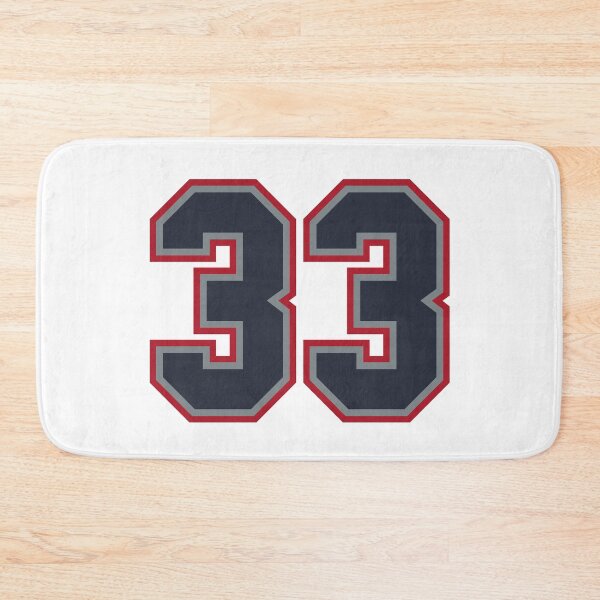 Item preview, 33 Navy Grey Red Sports Number Thirty-Three designed and sold by HelloFromAja.