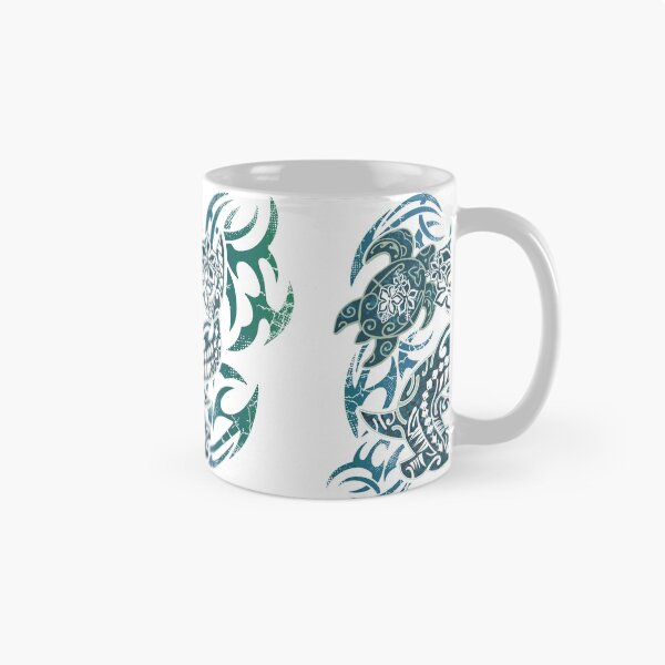 Item preview, Dark Hawaiian Tribal Hammerhead Shark And Turtle designed and sold by sunnthreads.