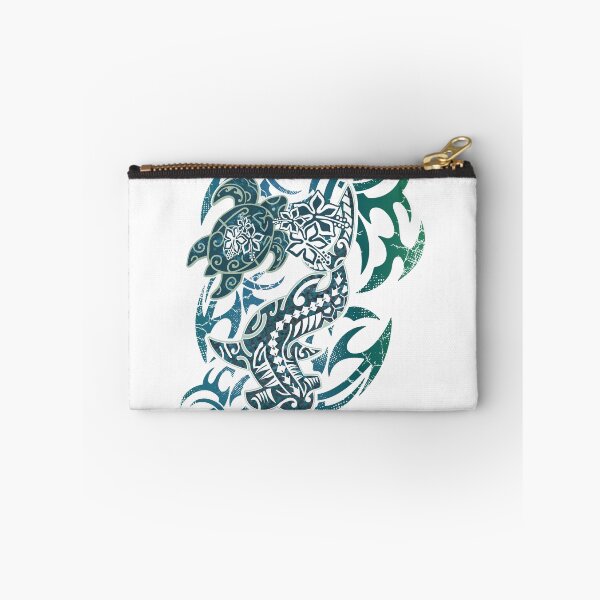 Item preview, Dark Hawaiian Tribal Hammerhead Shark And Turtle designed and sold by sunnthreads.
