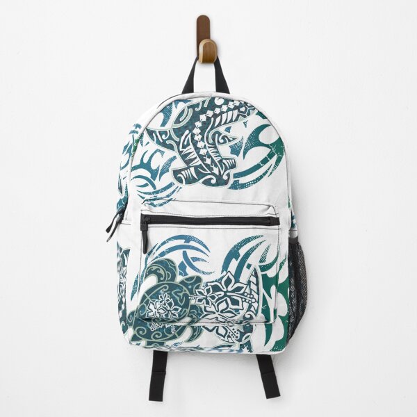 Item preview, Dark Hawaiian Tribal Hammerhead Shark And Turtle designed and sold by sunnthreads.