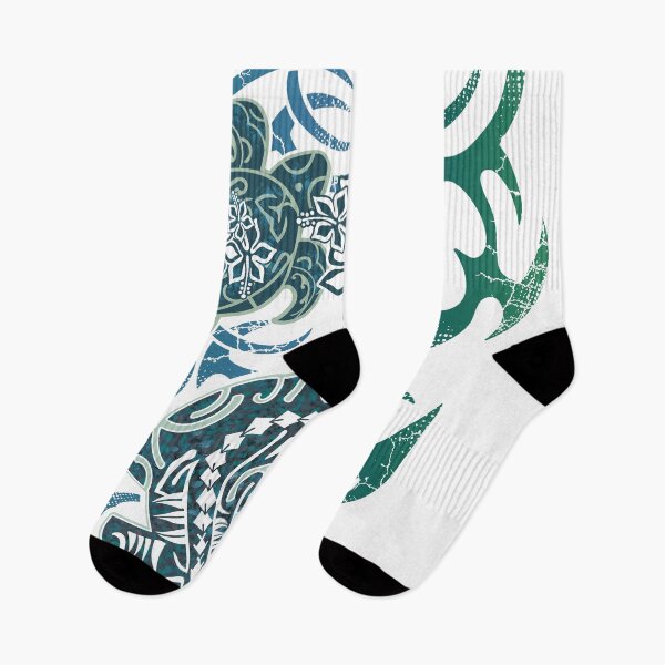 Item preview, Dark Hawaiian Tribal Hammerhead Shark And Turtle designed and sold by sunnthreads.